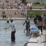 Patrols and nanobubbles on display at the Reflecting Pool as Trump looks for a renovation do-over