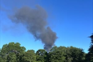 Crews battling Old Lyme garage fire