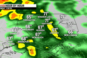 An unsettled start to the week with heavy rain by Monday Afternoon