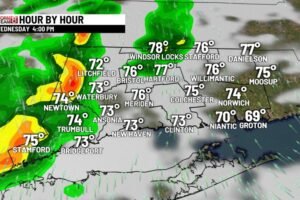 Still comfortable overnight with a passing shower or two possible Wednesday!