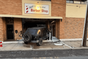 Car crashes into barber shop in Windsor Locks
