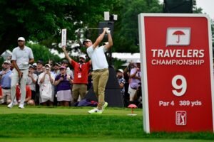 Hovland grabs Travelers Championship lead after 3 rounds