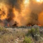 Wind-driven wildfire burns two structures in Rifle, forces evacuations