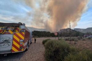 Crews fighting Dry Creek fire in Garfield County get reprieve after overnight rains