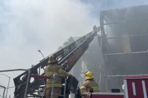 'This crisis is not over.' Boyle Heights fire keeps burning as officials warn of polluted air