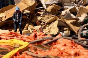 Cleanup of rotting meat, scorched debris begins at Boyle Heights cold storage warehouse