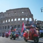 Thousands of Vespas swarm Rome’s historic center to mark iconic scooter’s 80th anniversary
