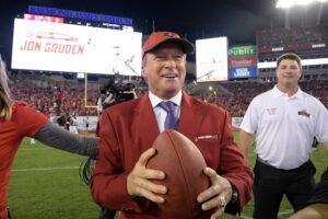 Jon Gruden Returns to Broadcast Booth for Buccaneers Preseason Game