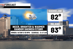 Brighter & nicer today-isolated storm