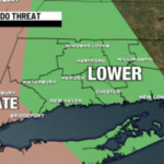 Smoky skies, breezy and humid with a notable severe weather threat today!