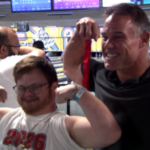 Former Buc Mike Alstott hosts summer bowling party for those with special needs