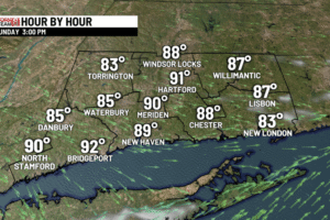 More heat and humidity with only a slight storm chance this afternoon