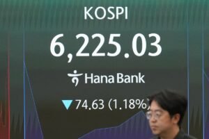 Oil prices hold steady after jumping 5%, while Asian shares are mixed